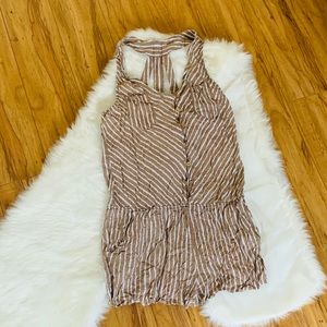 Fun and casual tan/brown romper